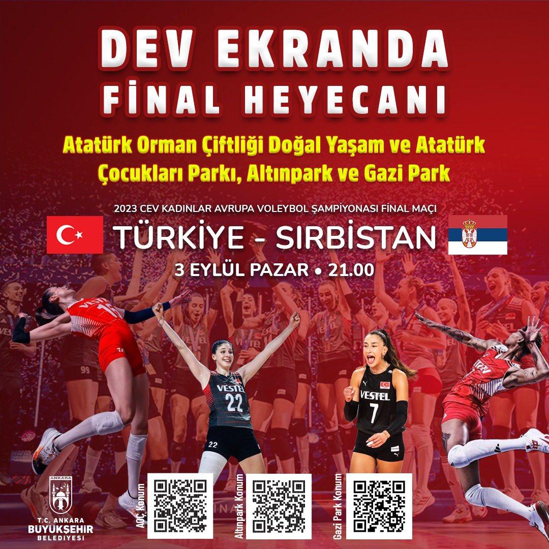 ANKARA BÜYÜKŞEHİRDEN FİLENİN SULTANLARI’NA TAM DESTEK: VOLEYBOL KEYFİ DEV EKRANLARDA