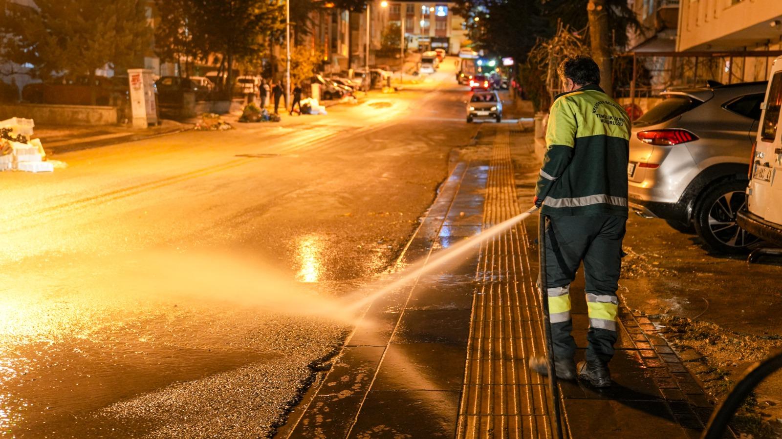 KEÇİÖREN’DE GECE GÜNDÜZ TEMİZLİK