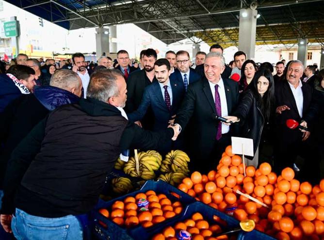 Pazarcı esnafından Mansur Yavaş’a tam destek: Yanınızdayız