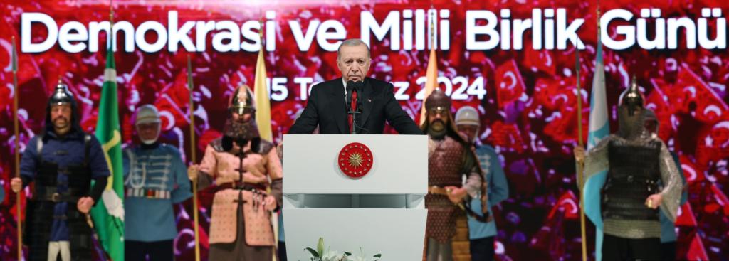 ERDOĞAN: 15 TEMMUZ, MİLLETİMİZİN KÜLLERİNDEN YENİDEN DOĞUŞUNUN HİKAYESİDİR